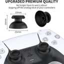 2 x RGEEK Thumbsticks Replacement for PS5 Controller, Analog Stick Joysticks Grip Caps with Repair Kit for PlayStation 5 Dualsense Controller, Black