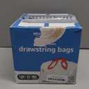 Tall Kitchen Drawstring Trash Bags, Sturdy and Tear Resistant, 13 Gallon, Unscented, 120 Count