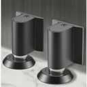 2 Packs Magnetic Door Stopper, Door Wedge Stopper No Drill Invisible Doorstops for Inside Door, Heavy Duty Invisible Door Stop, Magnetic Doors Catch Holder to Keep Doors Open(Black)