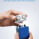 Mini Electric Shaver for Men: USB C Fast Charge Portable Electric Razor with LED Display - IPX8 Waterproof Wet and Dry Travel Small Shavers Dual Head Pocket Shaver for Beard Face (Blue)