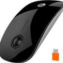 RAPIQUE R306C USB C Wireless Mouse, Type-C 2.4GHz Portable Computer Mouse, Silent Click, Ultra-Slim, 3 DPI Levels, 480 Hours Battery Life, for USB-C Laptops, MacBook, iPad, Tablet, Android  Black