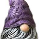 MOOCOCO Gnomes Ornament Resin Statues Mini Dwarf Figurine for Desk Outdoor Garden Patio Porch Lawn Home Decor Sculpture (Purple)