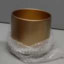 Nuptio 2 Pcs Plant Pot Gold Vase Metal Flower Pot Vase with Drainage Hole, Modern Storage Organizer Decorative Gifts for Wedding Indoor Outdoor Living Room Balcony Decoration Floor Display (5.7in Tall-2pcs, Style 1#)