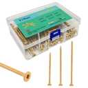 YIRAN Deck Screws Wood Screws Assortment Kit, 150 PCS, 3 Sizes (3, 3-1/2, 4), T25 Star Bit Included, Tan Coated