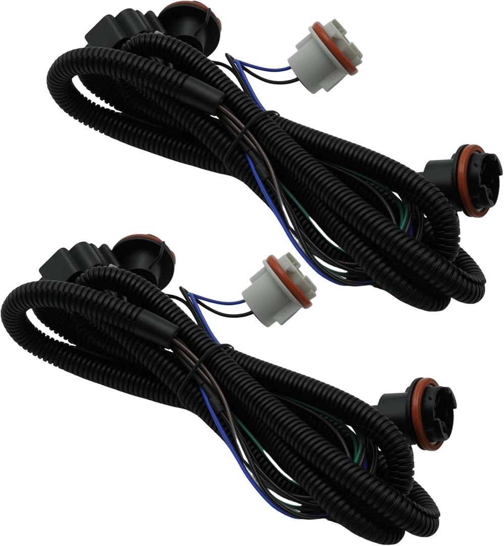 645-930 645-936 Rear Driver and Passenger Side Tail Turn Brake and Backup Light Harness With Sockets Replacement for Chevrolet Silverado 1500 2500 3500 HD, for GMC Sierra 3500 HD