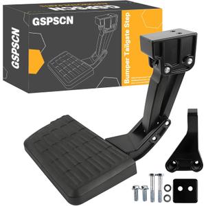 GSPSCN Tailgate Bedstep Rear Bed Step Replacement for 2018-2009 Dodge Ram 1500, Ram 2500/3500 (Excludes Dual Exhaust & EcoDiesel Models), Folding Truck Step Retractable Bumper Tailgate Step #75306-01A
