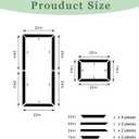 Peel and Stick Door Moulding Kit, Self-Adhesive Pre-Assembled Door Panel Trim for Wall Mirror Window Frame Decor (Top 22"x48" Bottom 22"x15")