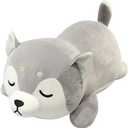 Husky Plush Pillow,Huskie Stuffed Animal Toy Puppy Throw Pillow for Kids and Adults (13.7 inch)