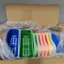 18 Pieces Non-Slip Balance Beam Stepping Stones for Kids 3 Years + Stackable Obstacle Course Balance Board for Toddlers Thicken Plastic Hold up 220LBS Indoor Outdoor Sensory Toy