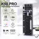 K98Pro Wireless Keyboard,Tri-Mode Silent Bluetooth Keyboard(Black)