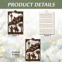 5 x Nativity Scene Ornamen O Little Town of Bethlehem  Nativity Christmas Tree Decoration with Hymn Sheet, Holy Family Ornament & Rustic Faith Design  Christian Holiday Keepsake Gift