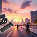 Alomejor 36V 48V Twist Throttle Grips with LCD Electric Quantity Display EBike Speed Switch Governing Throttle Grips