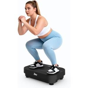 Vibration Plate Exercise Machine, 330LBS Capacity, 200 Adjustable Speeds for Lymphatic Drainage & Weight Loss, 10 Modes Whole Body Workout Platform