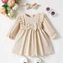 Mioglrie Baby Girl Dress Toddler Girls' Dresses  Girls Clothes Fall Winter Outfits, 6-12 Months 