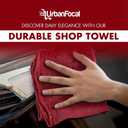 Shop Towels Polycotton Cleaning Cloth 50 Pack - Red Reusable Kitchen Towels Cleaning Highly Absorbent Lint-Free Shop Rags | Shop Towel Red, 14 x 14