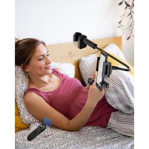 Kindle Holder with Remote Page Turner | Hands-Free Stand for Reading in Bed or Desk  Compatible with Kindle Paperwhite, Oasis, iPad, iPhone, and More | Fits Devices from 4.5 to 10