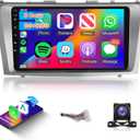 8 Core 8+128G for Toyota Camry 2006-2011 Android Car Radio with Wireless Carplay Android Auto, 9 Inch QLED Touch Screen Car Stereo Supports 4G/ WiFi, GPS, Bluetooth 5.0, FM/AM, DSP, Backup Camera