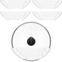 5 Pcs Universal Pot Lid Organizer for Cabinet, Pan Lids Holders Inside Cabinet Door, Wall Mount Pots Lid Organizers Rack for Kitchen, Fits 6" to 13.5"(White)