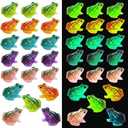 Barydat 40 Pcs Miniature Frog Figurines Luminous Mini Resin Frog Figures Model Garden Decor DIY Terrarium Craft Ornament Accessories for Moss Landscape Decoration (1.38 x 1.18 Inch)