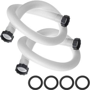 1.5" Pool Pump Hose for Coleman Intex, 1.5 inch Pool Hoses for Above Ground Pools 29060E Pool Filter Hoses for Sand Filter Pumps & Saltwater Systems, 59" Long Replacement Hoses (2 Pack)