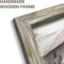 Framed Farmhouse Wood Wall Art: Country Old Truck Artwork Rustic Barn Wooden Painting for Bedroom, 24"L x 16"W