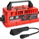 15 Amp 48 Volt for Golf Cart Battery Charger for EZGO RXV, 4-6H Full Charging, Trickle Charging, for Lead Acid Batteries, Replace for Club Car Charger 48 Volt