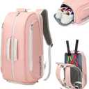 Tennis Racket Bag Pickleball Padel Backpack With Shoe Compartment, Laptop Sleeve,Fence Hook,Ball Sleeve, 12.4"L*7.87"W*20.28"H