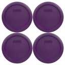 Pyrex 7201-PC Round 4 Cup Storage Lid for Glass Bowls (4, Purple)