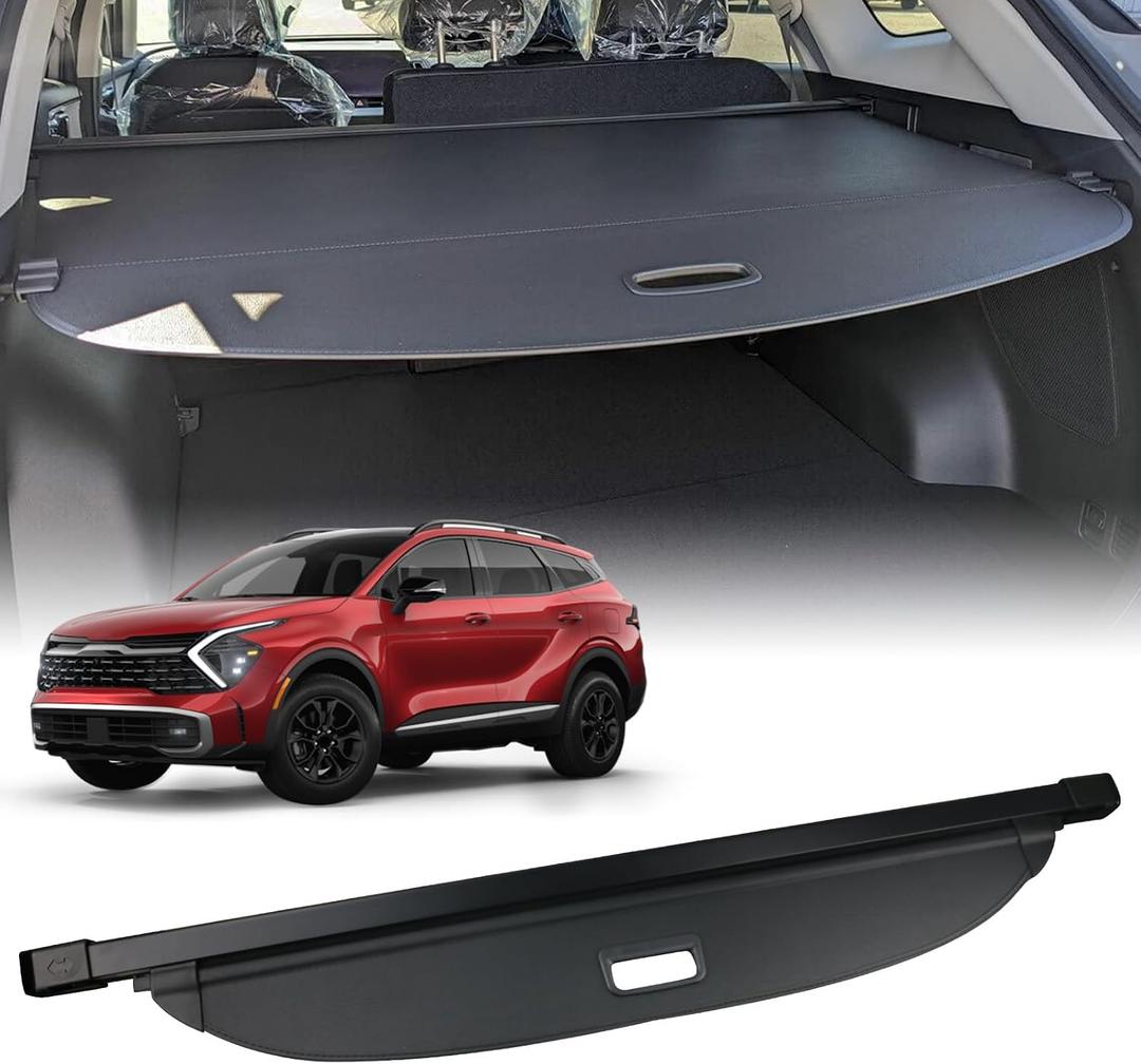 for 2026 Kia Sportage Cargo Cover - Tesmirror Rear Cargo Cover Privacy Retractable Rear Storage Cargo Cover Security Shield Shade for 2023 2024 2025 2026 kia sportage Accessories
