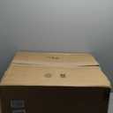 IRIS USA Large Cat Litter Box with Front Door Flap, Covered Enclosed Litter Box Enclosure with Scoop, Handle & Buckles for Portability & Privacy, Hidden Litter Pan, Gray