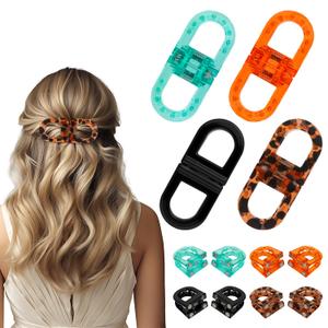 Magnetic Hair Clips, Strong Hold No-Slip Magnetic Hair Styling Clips, Clip No Crease Hair Types Strong Hold, Seamless 2-in-1 Design for Easy Everyday Hairstyles (A-4pcs)
