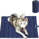 Outdoor Dog Bed, Waterproof, Washable, Large Size, Durable, Water Resistant, Portable and Camping Travel Pet Mat (Dark Blue)
