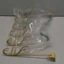 Twisted Design Over the Door Hook Rack, Towel Hanger, Coat Rack for Bathroom, Bedroom or Laundry Room (Gold With 12 Hooks)