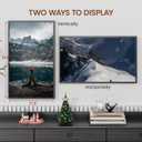 Heimlove 12x20 Metal Picture Frame,Black Aluminum Photo Frames-Real Tempered Glass,Wall Gallery Poster Puzzles Artwork frame Mounting Horizontally or Vertically Decor for Wall-1Pack