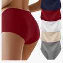 AIVEITE Womens Underwear Full Coverage No Show High Waisted Seamless Ladies Panties 6 Pack Medium