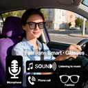 AI Smart Wireless Bluetooth Translation Glasses for Men/Women with Speakers/Bluetooth&140+ Languages Translation Sports/Travel/Drive/Busniess