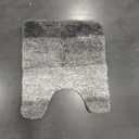 Velosso Super Soft Microfibre High Density Bath Mat Pedestal Mat Anti Slip Super Absorbent (Superstripe Grey, 50x50 Pedestal Mat)