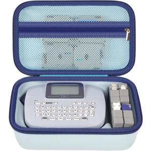 Case Compatible with Brother for P-Touch PTM95/ PT90/ PT45M Handy Label Maker, Storage Holder Carrying Organizer Bag for Label Tapes, AC adapter, Charging Cables, Batteries, Accessories (Box Only)