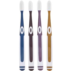 4Pcs Silicone Toothbrushes Soft Bristles Toothbrush Soft Nano Toothbrush Sensitive Gums Manual Toothbrush Protection Gum Care Toothbrush for Adults Teenagers