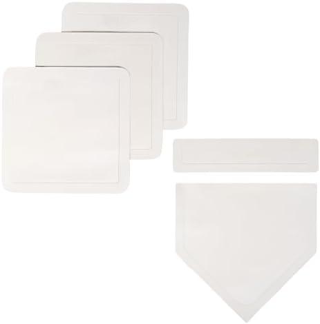 Franklin Sports MLB Throw Down Baseball Bases with Home Plate + Pitcher's Rubber - Backyard Rubber Base Set Perfect for Baseball, Teeball + Kickball