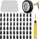 4 x BDZMC 60PCS Tire Repair Rubber Nail, Tire Puncture Repair Tool Kit with Screwdriver, Self Service Vacuum Tire Repair Screw Plug, Tire Repair Kit for Car Truck Motorcycle Tractor (60PCS)