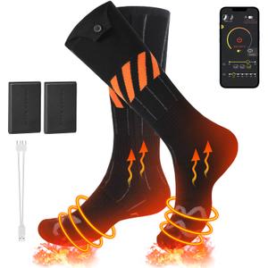 RELIRELIA Rechargeable Heated Socks with APP Control Heated Socks for Women Men Feet Warmer for Winter Hunting Fishing Winter Skiing Outdoors Battery Included