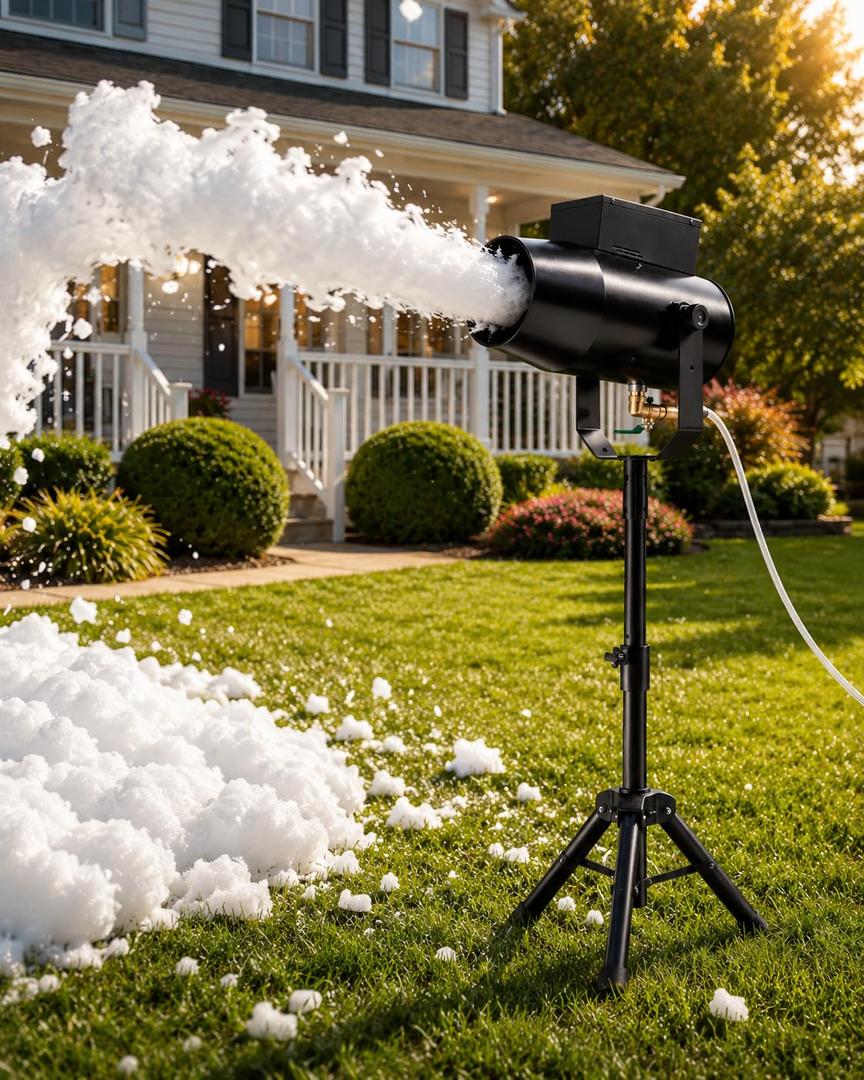 Chrysovereign Foam Machine for Party, Safe 60min Use&Flexible Angle Control, Foam Party Machine For Pool Parties, Indoor/Outdoor Events & Club Use