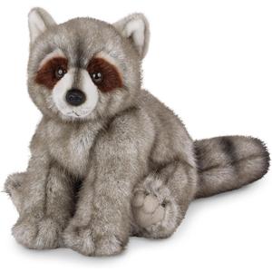 Bearington Rocko Raccoon Stuffed Animal - 13" Realistic Raccoons Plush Toys with Soft Faux Fur, Poseable Body and Bean Bag Weighted Paws - Lifelike Raccoon Plushies Gift for Kids and Animal Lovers
