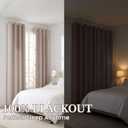 100% Blackout Curtains for Bedroom 84 Inch,2 Panels,Khaki | Faux Linen Cutains for Bedroom,Thermal Insulated Grommet Window Drapes,Blackout Curtains with Black Back,52 x 84 in,2 Panels
