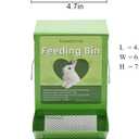 Metal Small Animal Feeder with Lid, Heavy Duty, Large Capacity Food Dispenser, Great for Rabbits, Guinea Pigs, Chinchillas and Other Small Animals. (4.6 inch, Green)