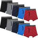 Fruit of the Loom boys And Toddler Boxer Briefs, Tag Free & Breathable Underwear, Assorted Color Multipacks 10 Pack, Size XL