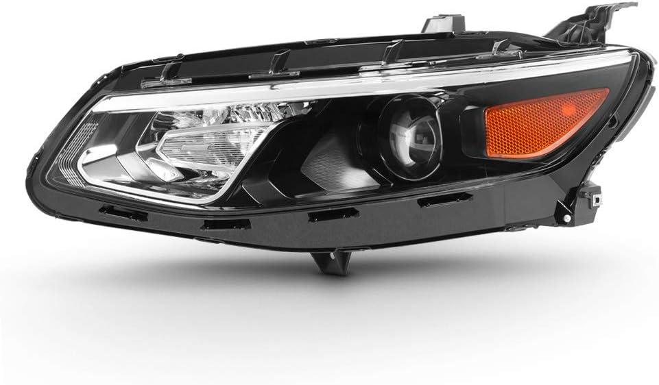 ACANII - For [Halogen Model] 2016 2017 2018 Chevy Malibu Headlight Headlamp Light Lamp Replacement - Left Driver Side (Driver Side)