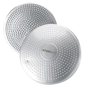 THERABAND Stability Disc, 13-Inch Silver, Latex-Free, Pre-Inflated Balance Cushion for Core Strength, Wobble Seat for Posture & Active Sitting, Wobble Disc for Office Chair or Rehab (Silver - Super Soft - Advanced)