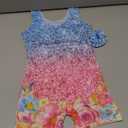 Gymnastics Leotards for Girls Shiny Toddler Biketard Unitard One Piece Tumbling Outfits, 110